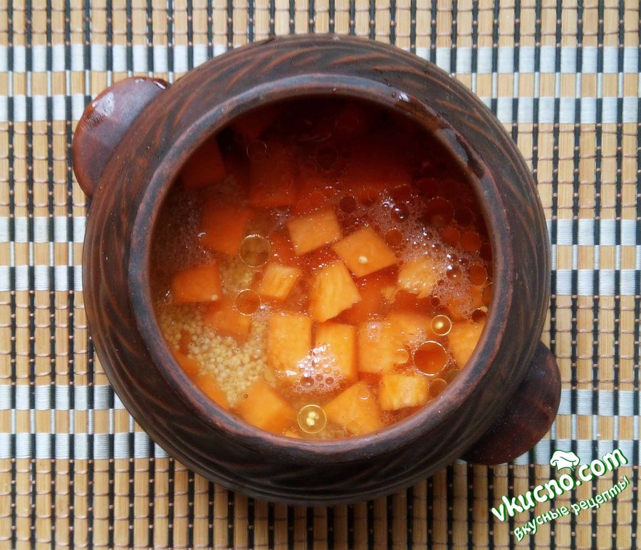 Каша пшеничная в горшочке в духовке