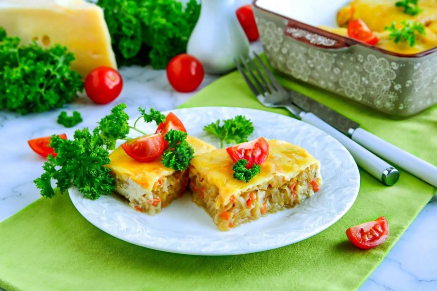 Запеканка картофель цуккини