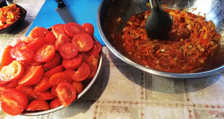 Закуска из зеленых помидор