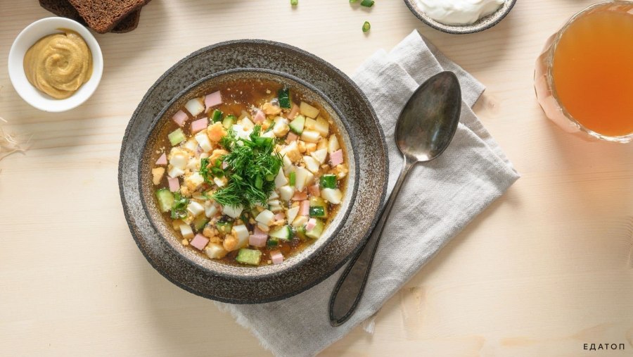 Окрошка с килькой