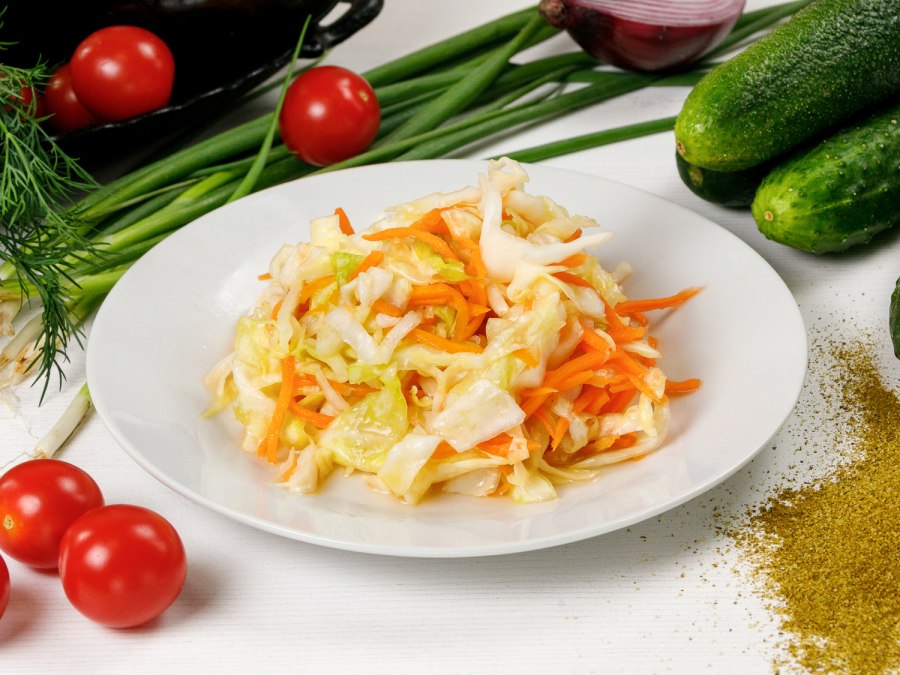 Салат капуста морковь яблоко