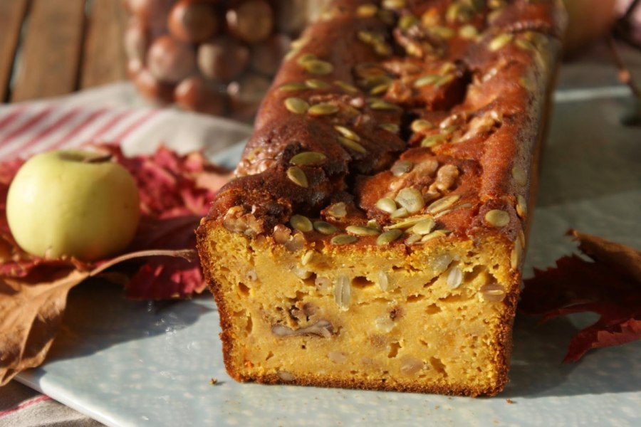 Тыквенный пирог с грецкими орехами
