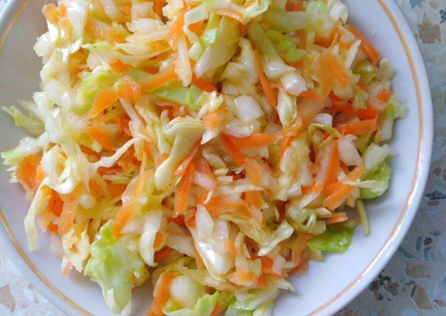 Салат капуста морковь яблоко