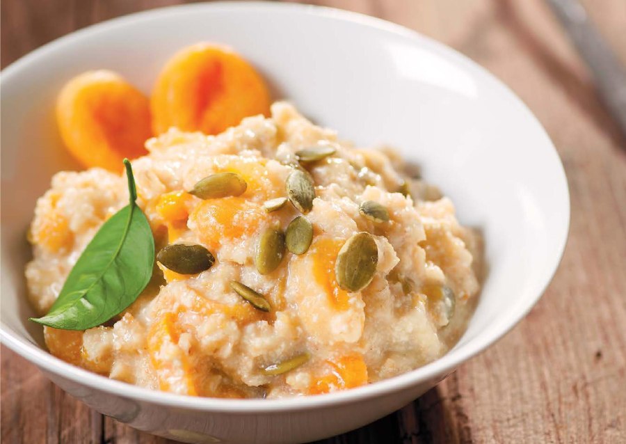 Пшенная каша с тыквой и курагой