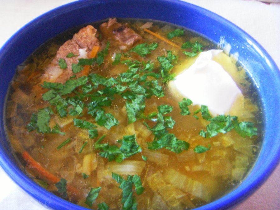 Рассольник с мясом