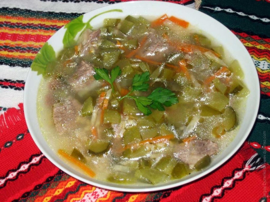 Грибной суп в казане