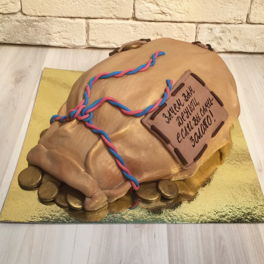 Торт мешок с деньгами фото