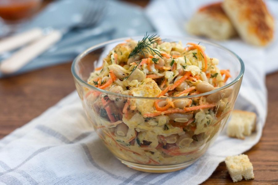 Салат слоёный с курицей и шампиньонами