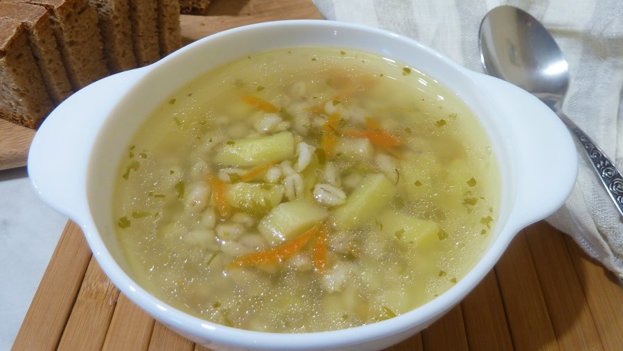 Суп картофельный с перловкой
