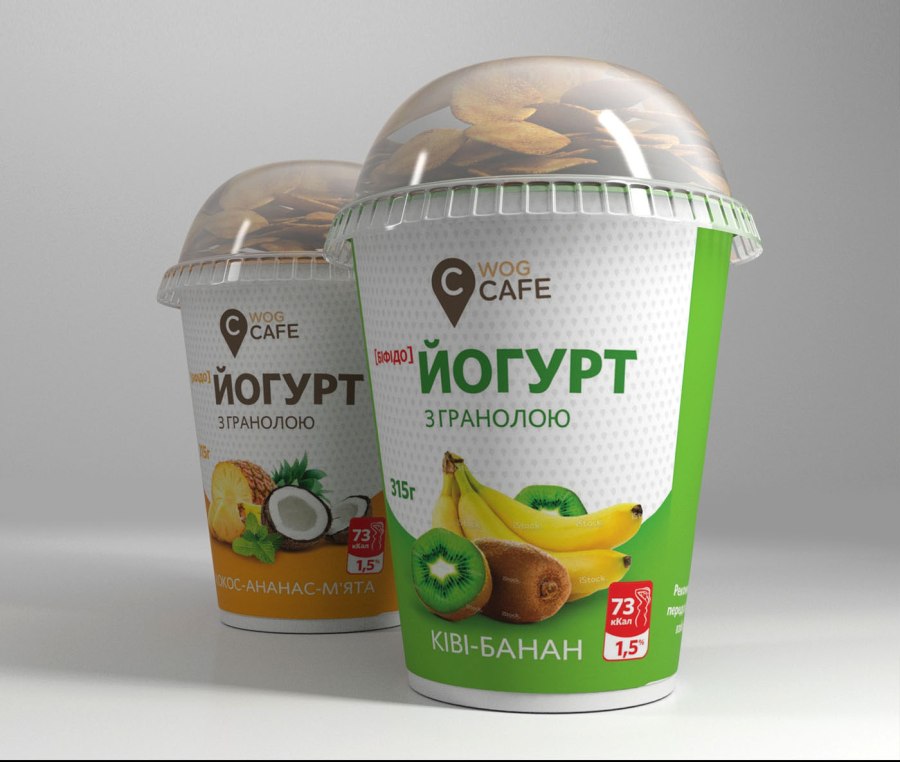 Йогурт с ложкой внутри