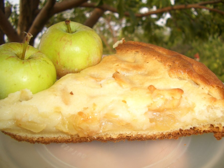 Пирогсьворогом и яблокамт