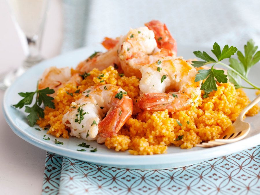 Кус кус с креветками