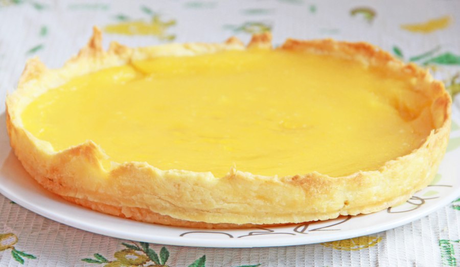 Песочный пирог с лимонным курдом