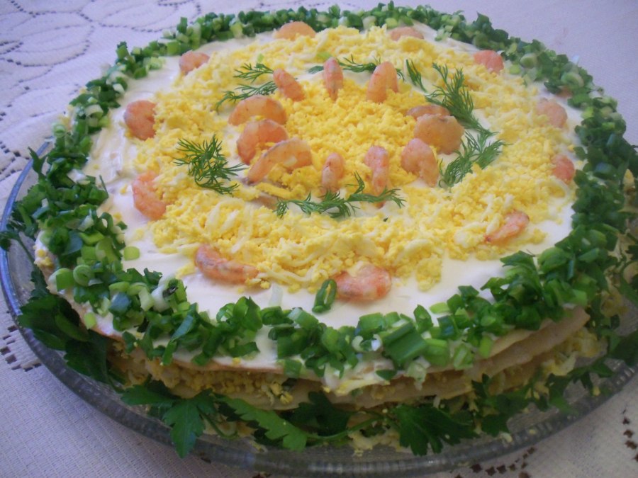 Торт-салат закусочный
