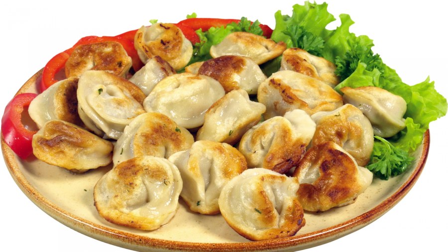 Пельмени жареные в духовке
