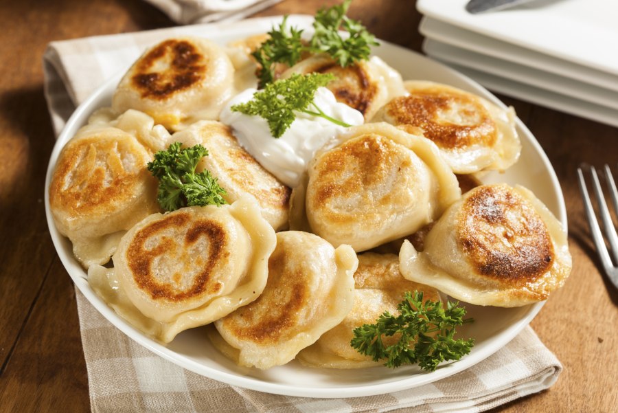 Жареные пельмени