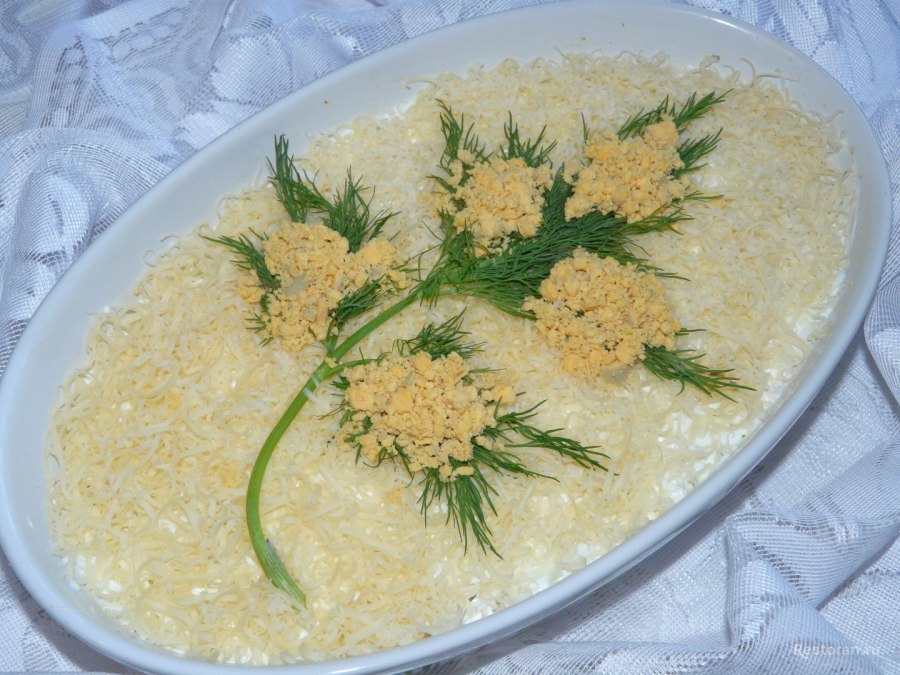 Салат Мимоза со сливочным маслом