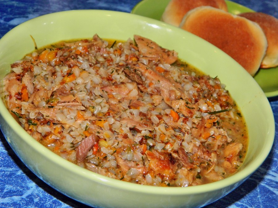 Гречка с тушеными овощами