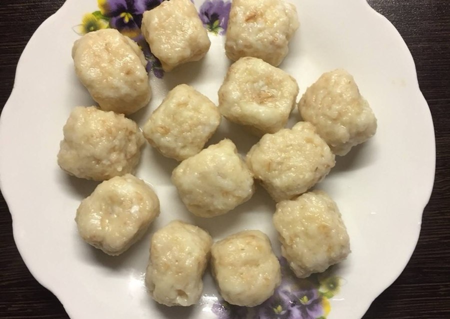 Клецки из творога и геркулеса