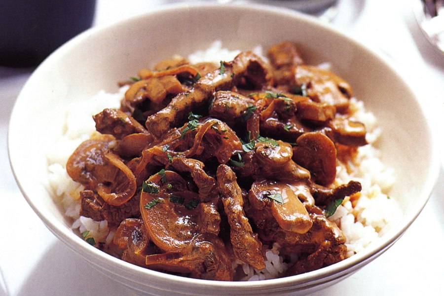 Beef Stroganoff с грибами
