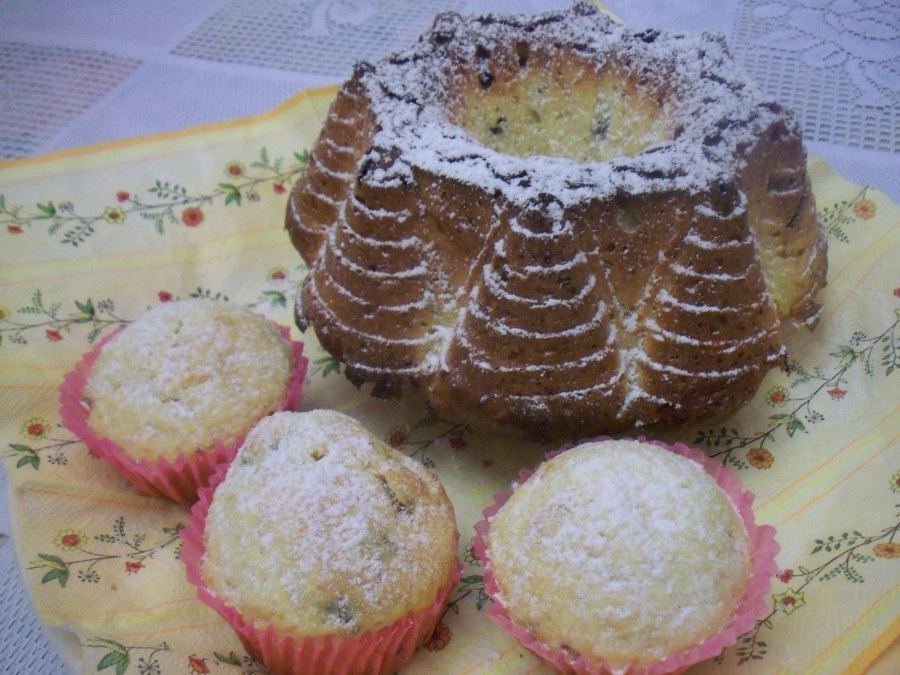 Кекс с творожной шапкой