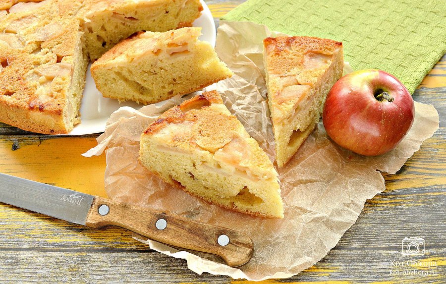 Шарлотка с яблоками порционная