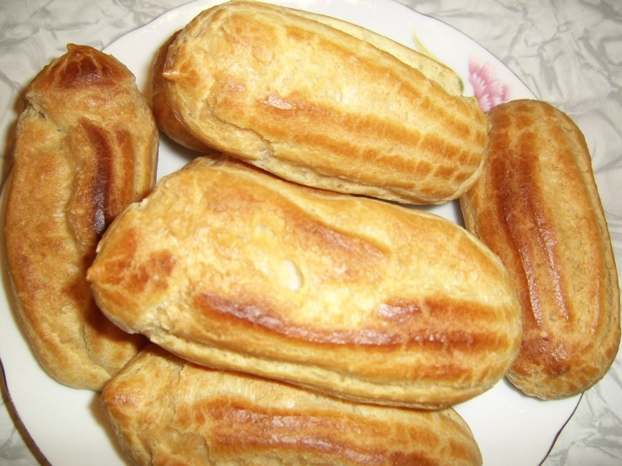 Колечки с творожным кремом
