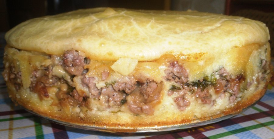 Мясной пирог с фаршем в духовке