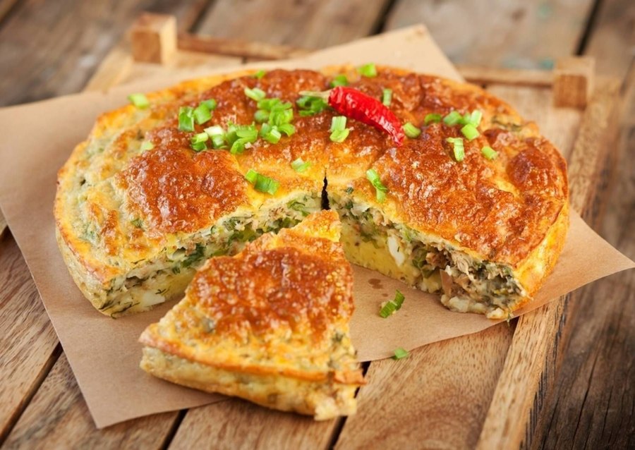 Заливной рыбный пирог