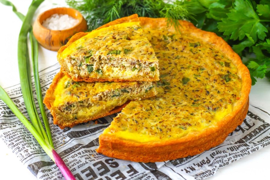 Пирог с рыбными консервами
