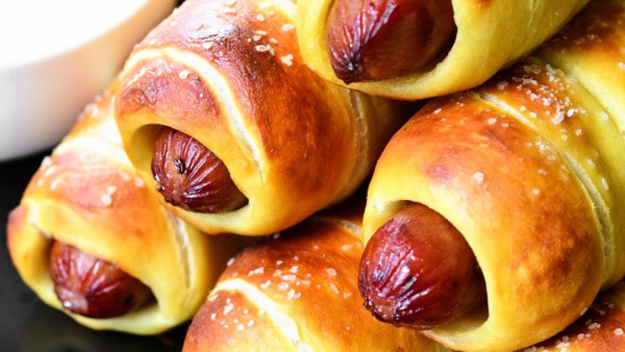 Выпечка с сосисками красивая