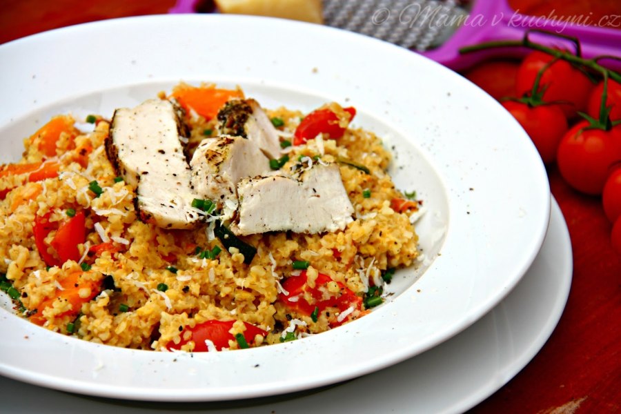 Булгур плов с курицей