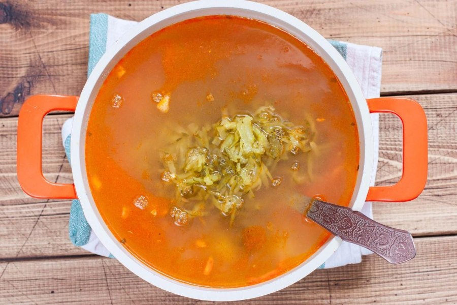 Рассольник с квашеной капустой
