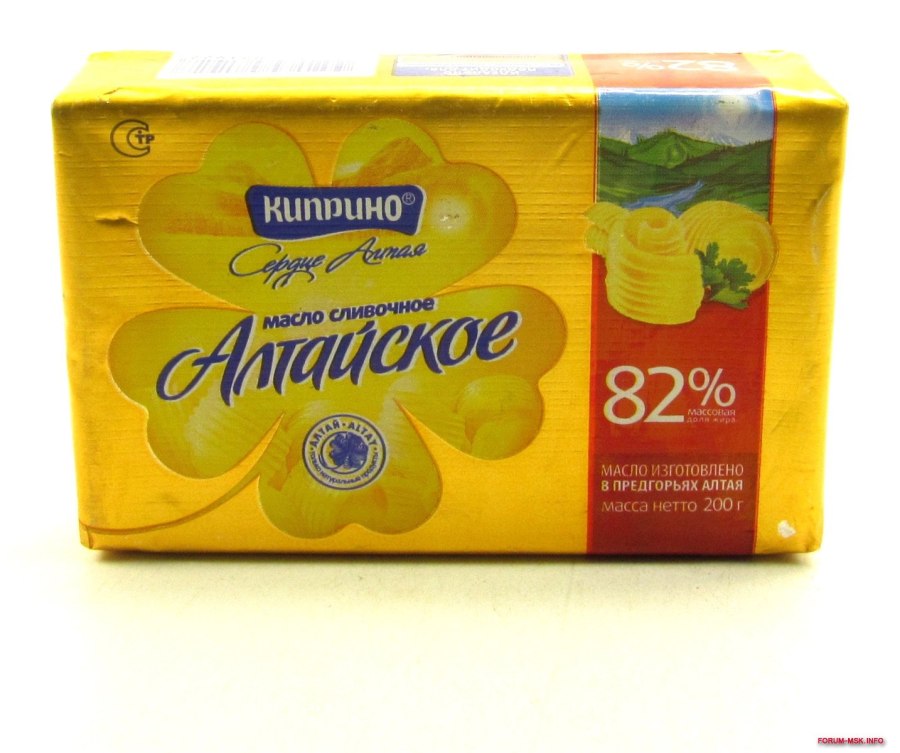 Масло сливочное Алтайское 82.5