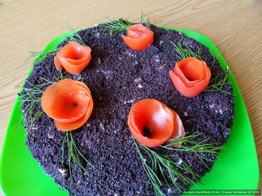 Салат маковая Полянка