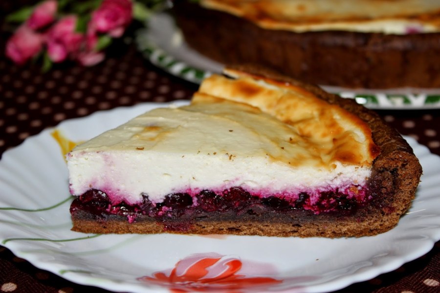 Песочный пирог заливной