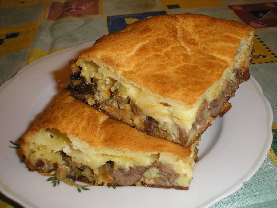 Заливной мясной пирог
