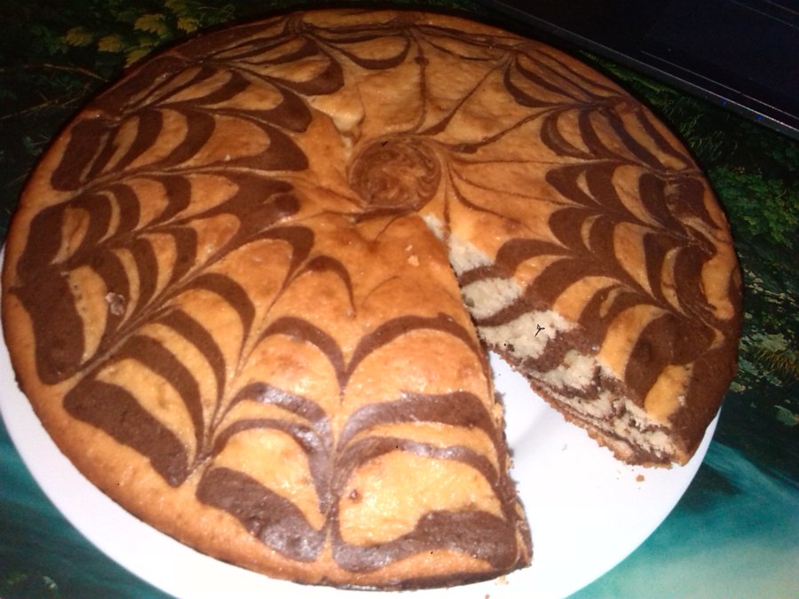Пирог Зебра и яблочный пирог