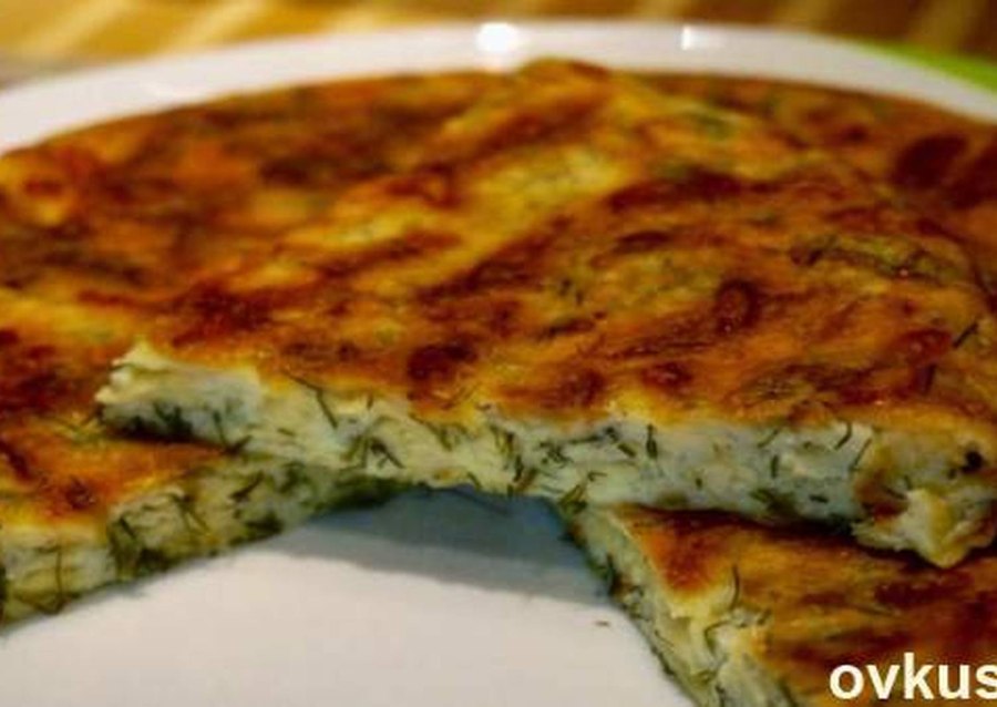 Сырный пирог с зеленью