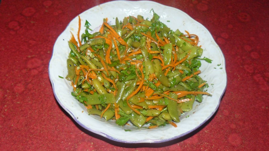 Стручковая фасоль по-корейски