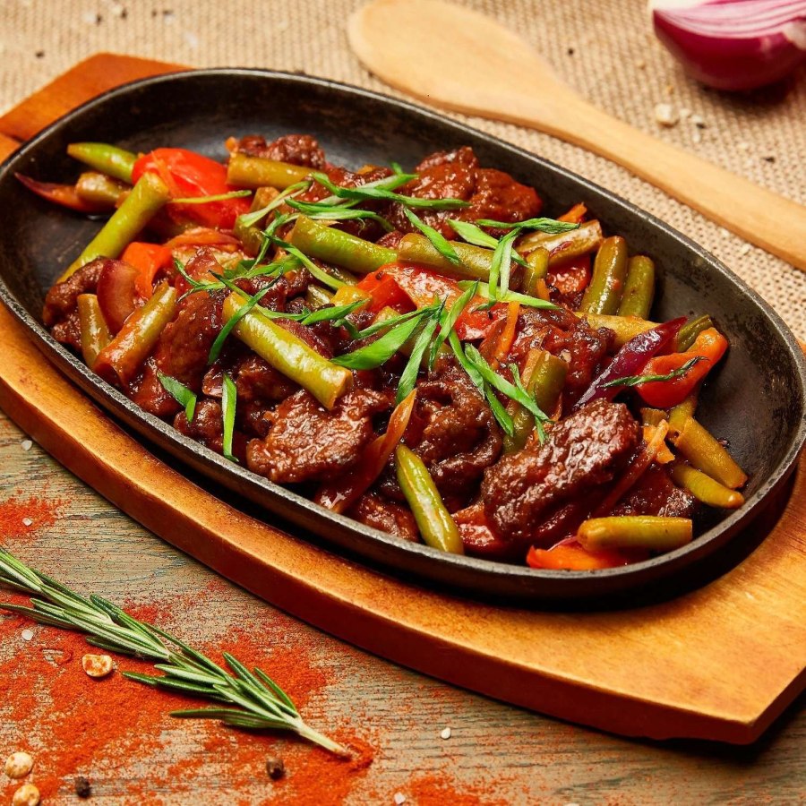 Салат с стручковой фасолью и болгарским перцем