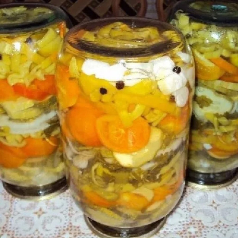 Салат на зиму слоями