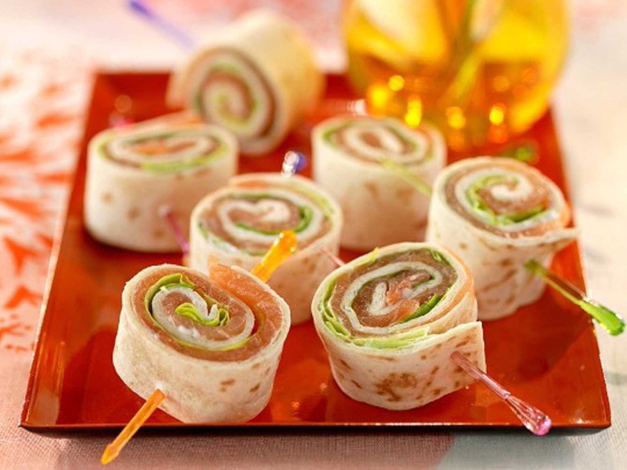 Мини роллы из лаваша