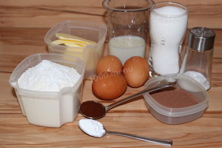 Продукты для приготовления торта