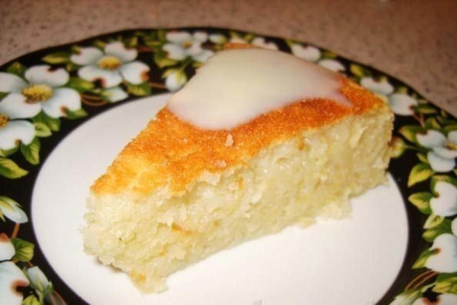 Манник на молоке в духовке с яблоками