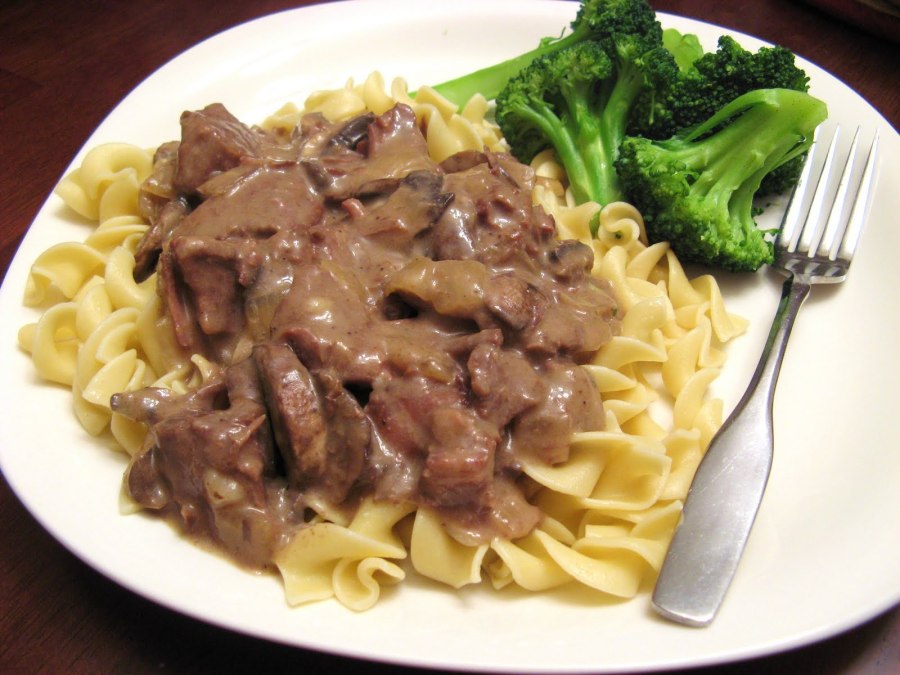 Beef Stroganoff с грибами