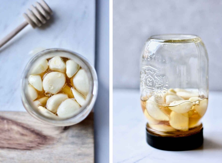 How long does the mixture for the garlic?