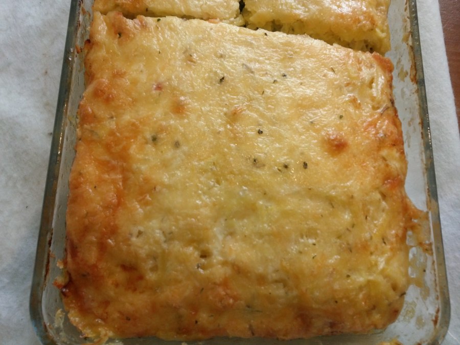 Запеканка картофельная с курицей на кефире