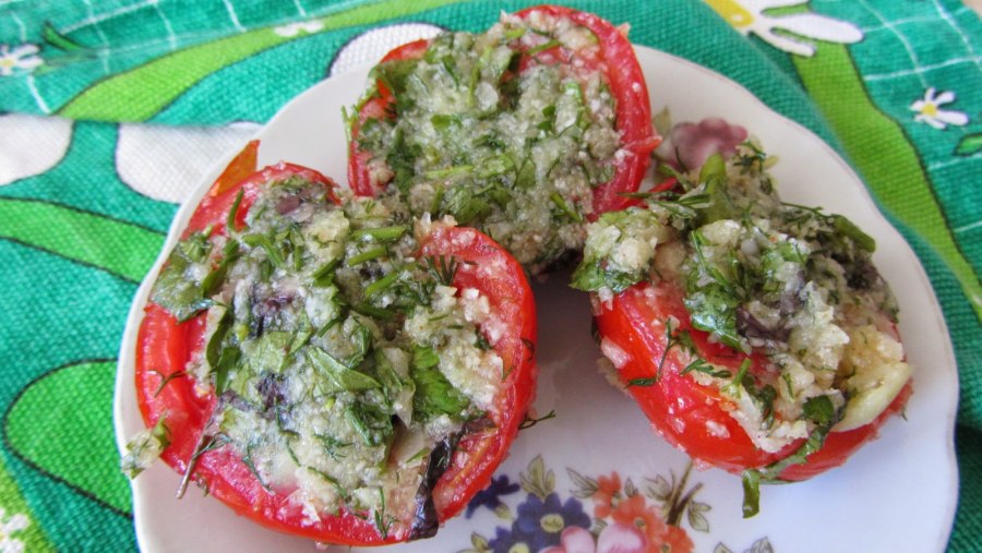 Быстрая закуска из помидор
