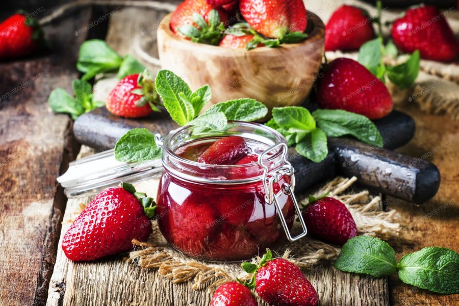 Варенье из клубники с мятой